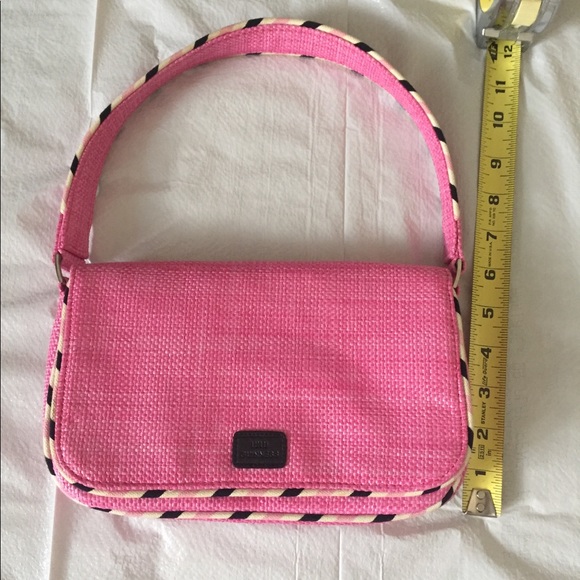 Lulu Guinness London straw pink Handbag / purse